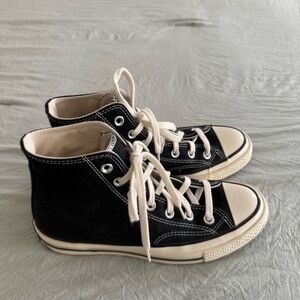Classic Black High-Top Kids Sneakers